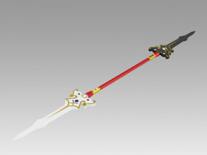 elsword ara haan spear cosplay prop Model do druku 3D
