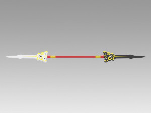 elsword ara haan spear cosplay prop Model do druku 3D