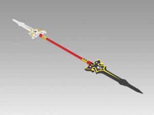 elsword ara haan spear cosplay prop Model do druku 3D