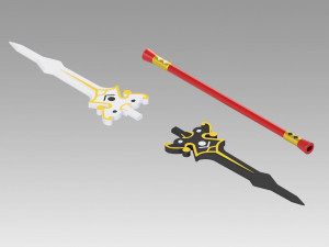 elsword ara haan spear cosplay prop Model do druku 3D