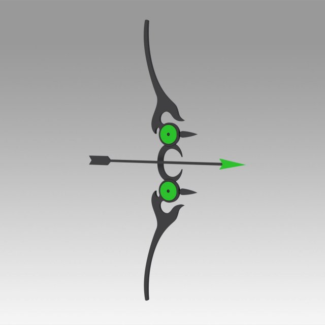 seraph of the end yoichi saotome bow and arrow Model do druku 3D .c4d .max .obj .3ds .fbx .stl .blend