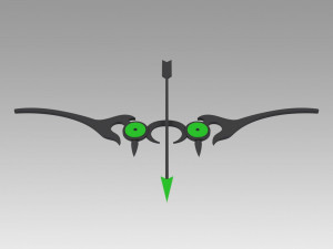 seraph of the end yoichi saotome bow and arrow Model do druku 3D