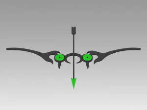seraph of the end yoichi saotome bow and arrow 3D Print Model