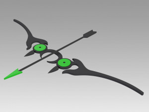 seraph of the end yoichi saotome bow and arrow Model do druku 3D