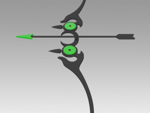 seraph of the end yoichi saotome bow and arrow Model do druku 3D