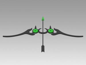 seraph of the end yoichi saotome bow and arrow Model do druku 3D