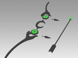 seraph of the end yoichi saotome bow and arrow Model do druku 3D