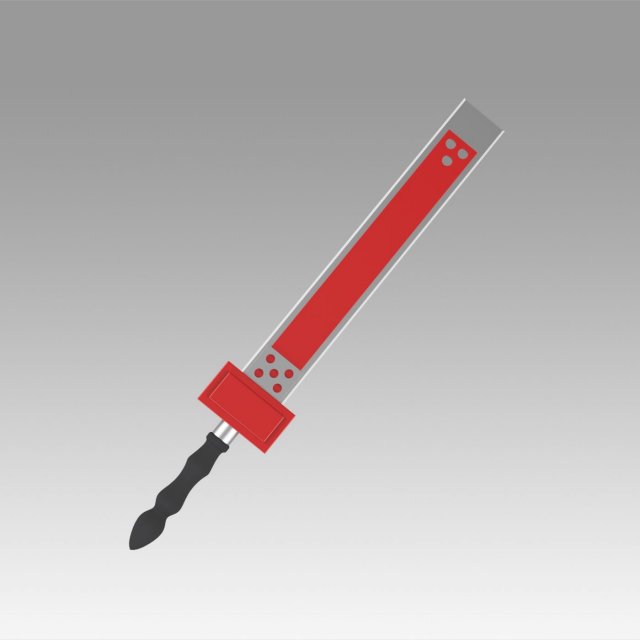 guilty gear sol badguy sword cosplay prop Modello di stampa 3D .c4d .max .obj .3ds .fbx .stl .blend 