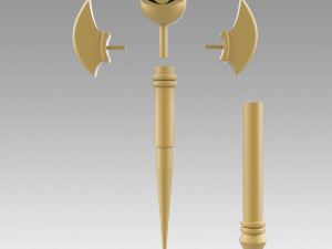 yu-gi-oh yugioh duel monsters marik ishtar cane cosplay prop 3D Принт Модель