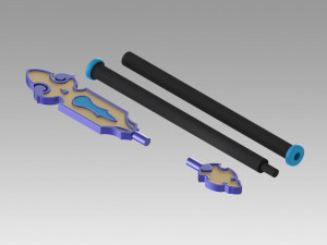 tales of zestiria the x mikleo staves cosplay prop 3D Print Model