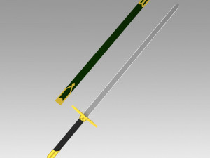 shirayukihime zen wisutaria sword cosplay prop 3D Print Model