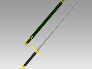 시라유키히메 젠 위스타리아 소드 코스프레 소품 3D 프린트 모델