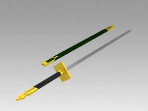 shirayukihime zen wisutaria sword cosplay prop 3D Print Model