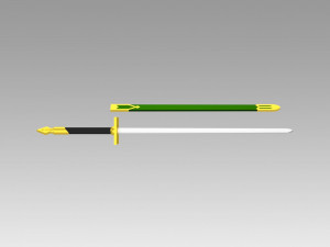 shirayukihime zen wisutaria sword cosplay prop 3D Print Model