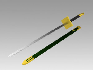 shirayukihime zen wisutaria sword cosplay prop 3D Print Model