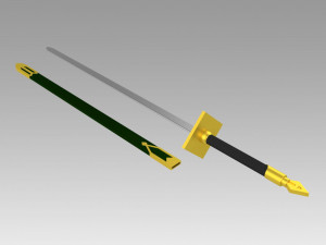 shirayukihime zen wisutaria sword cosplay prop 3D Print Model