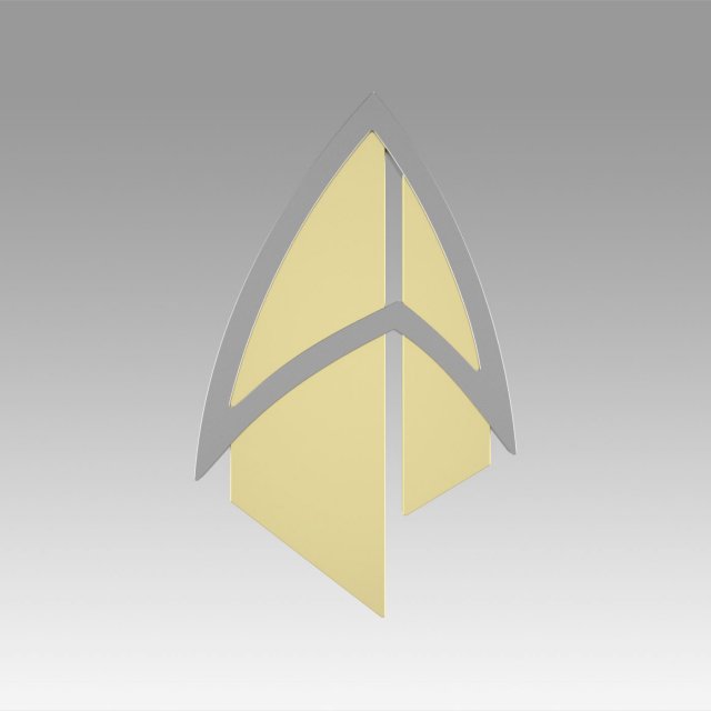 badge from star trek picard Model do druku 3D .c4d .max .obj .3ds .fbx .stl .blend 