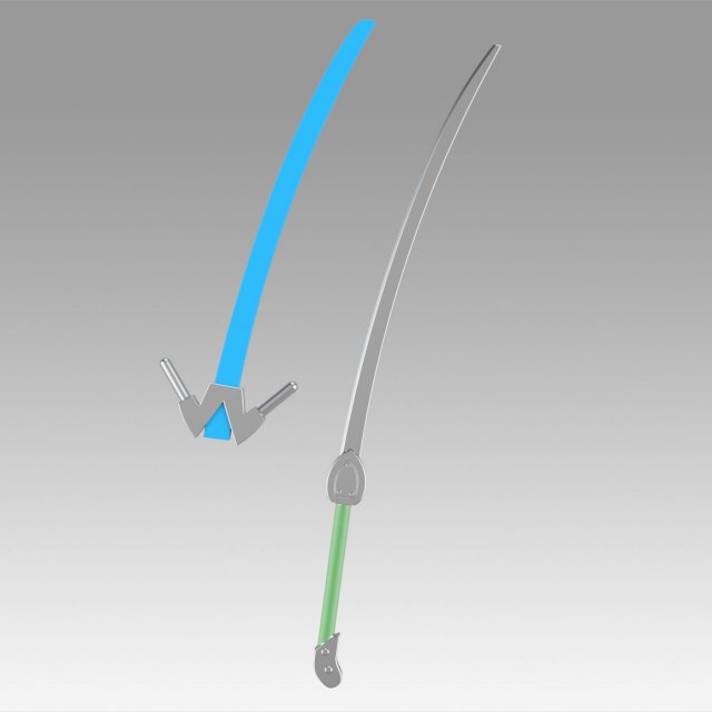 blazblu jin kisaragi frostbite cosplay 3D प्रिंट मॉडल .c4d .max .obj .3ds .fbx .stl .blend 