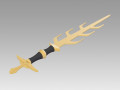 Fire Emblem Awakening Asama Sword Cosplay Weapon Prop 3D Model