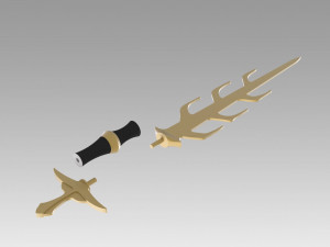 fire emblem awakening asama sword cosplay prop Modelo de impresión 3D