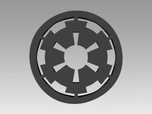 गांगेय साम्राज्य प्रतीक लोगो 3D प्रिंट मॉडल