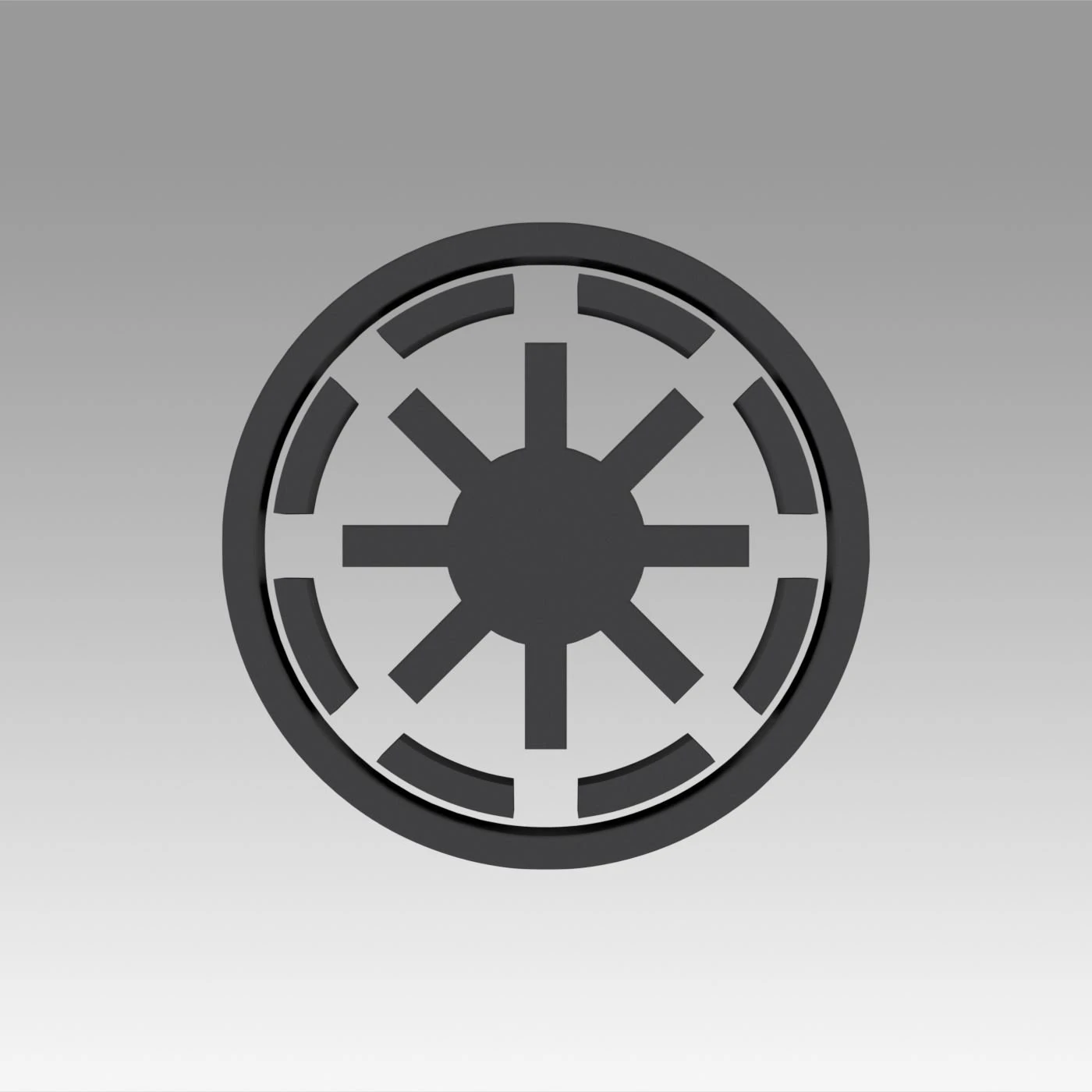 galactic republic galactic empire symbol logo 3D Print Model .c4d .max .obj .3ds .fbx .stl .blend
