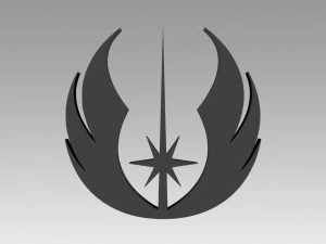 제다이 주문 은하계 제국 상징 로고 3D 프린트 모델