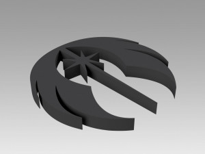 jedi order galactic empire symbol logo 3D प्रिंट मॉडल