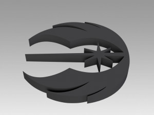 jedi order galactic empire symbol logo 3D प्रिंट मॉडल