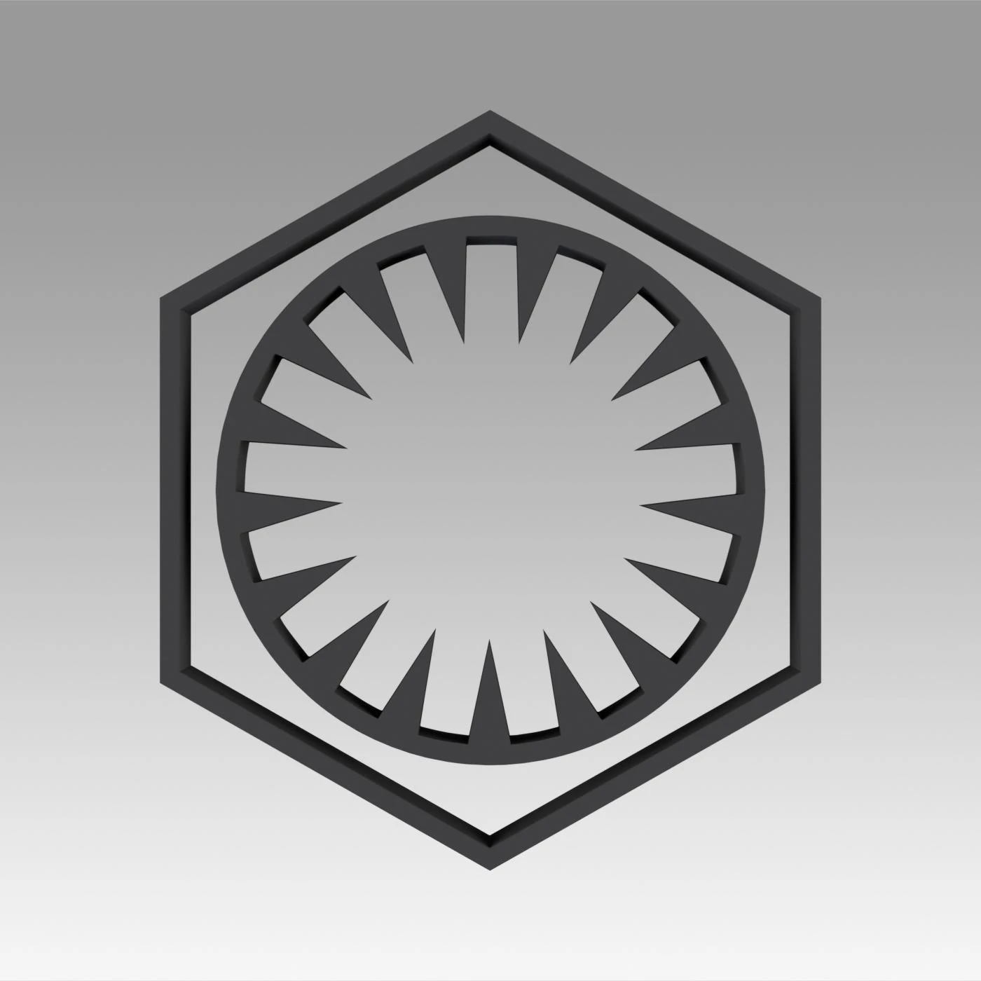 first order galactic empire symbol logo 3D Print Model .c4d .max .obj .3ds .fbx .stl .blend 