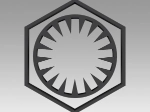 Логотип символа галактической империи первого порядка 3D Принт Модель