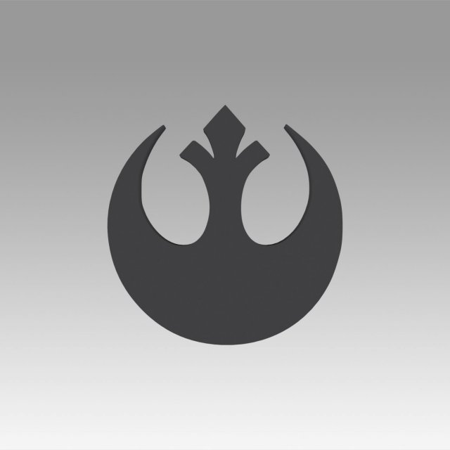 rebel alliance galactic empire symbol 3D Print Model .c4d .max .obj .3ds .fbx .stl .blend 