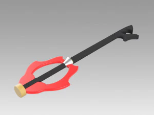 Kingdom Hearts Riku Keyblade of Heart Keyblade Cosplay Prop 3D Baskı Modeli