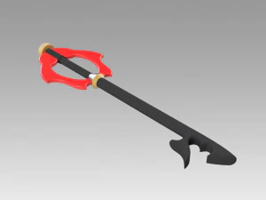 Kingdom Hearts Riku Keyblade of Heart Keyblade Cosplay Prop 3D Baskı Modeli