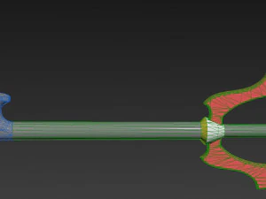 Kingdom Hearts Riku Keyblade of Heart Keyblade Cosplay Prop 3D Baskı Modeli