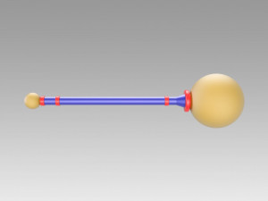 yu-gi-oh mana staves cosplay prop 3D 打印模型