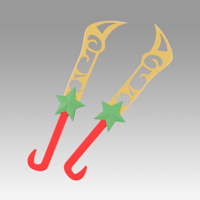 league of legends katarina the sinister blade two dagger 3D-Druckmodell .c4d .max .obj .3ds .fbx .stl .blend 