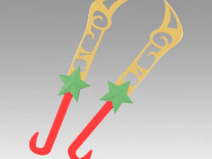 League of Legends Katarina, a l&acirc;mina sinistra, duas adagas Modelo de Impressão 3D