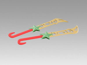 league of legends katarina the sinister blade two dagger 3D-Druckmodell