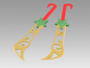 league of legends katarina the sinister blade two dagger 3D-Druckmodell