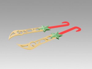 league of legends katarina the sinister blade two dagger 3D-Druckmodell