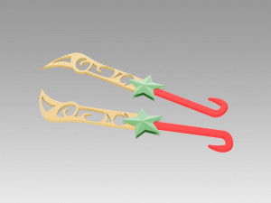 league of legends katarina the sinister blade two dagger 3D-Druckmodell