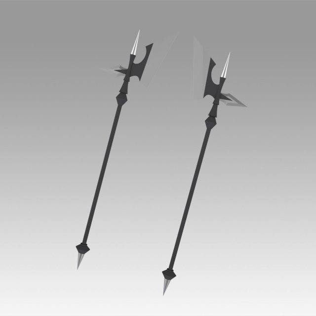 fate grand order berserker asterios sprite 1 two hatchets 3D 프린트 모델 .c4d .max .obj .3ds .fbx .stl .blend 