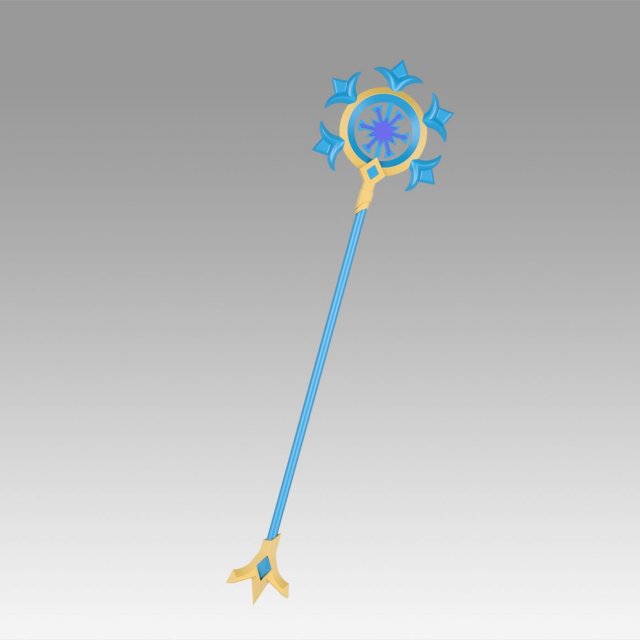 league of legends lol winter wonder soraka skin wands 3D Druckmodell .c4d .max .obj .3ds .fbx .stl .blend