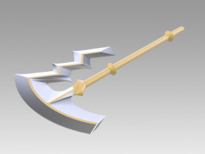 fire emblem awakening libera riviera axe cosplay prop 3D Baskı Modeli