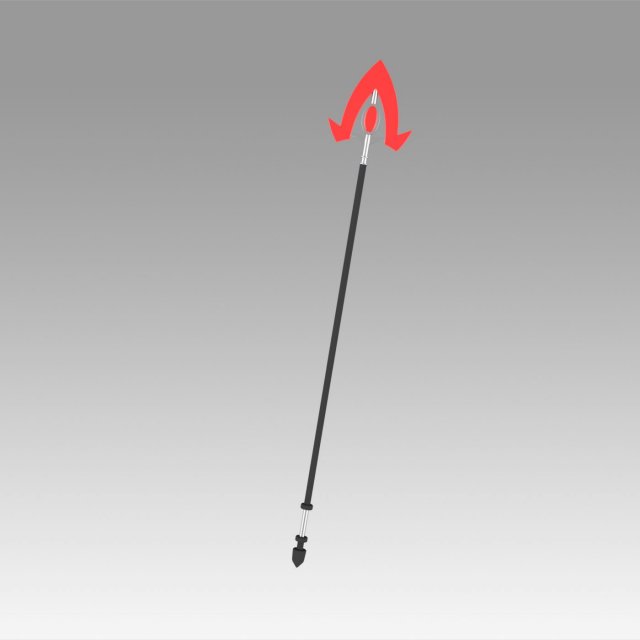 akame ga kill bulat spear cosplay prop Modello di stampa 3D .c4d .max .obj .3ds .fbx .stl .blend 