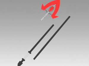 akame ga kill bulat spear cosplay prop Modello di stampa 3D