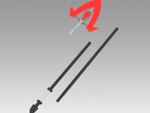 akame ga kill bulat spear cosplay prop 3D Print Model