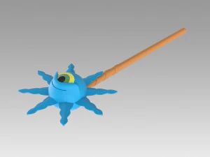 magical circle guru guru kukuri staves cosplay prop 3D Print Model
