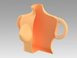 vase female breast 3D Print Model